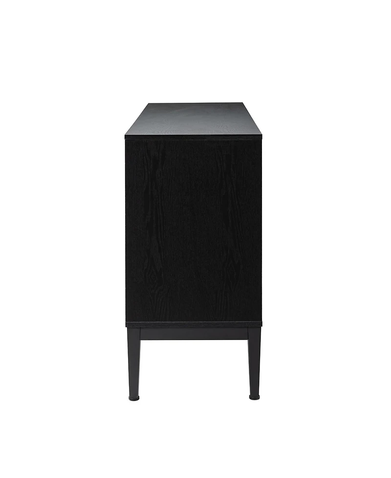 Baez Modern Storage Cabinet with Herringbone Patterns