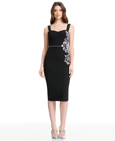 Dress the Population Women's Sweetheart Neck Midi