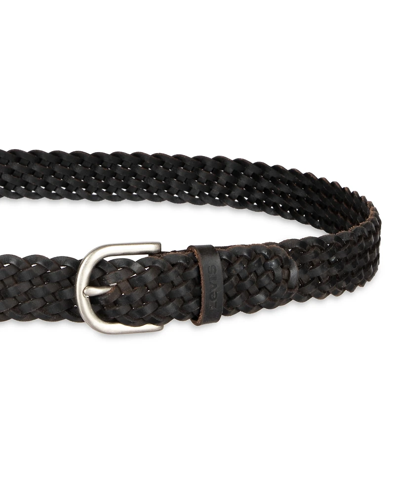 Levi's Women's Fully Adjustable Leather Braided Belt