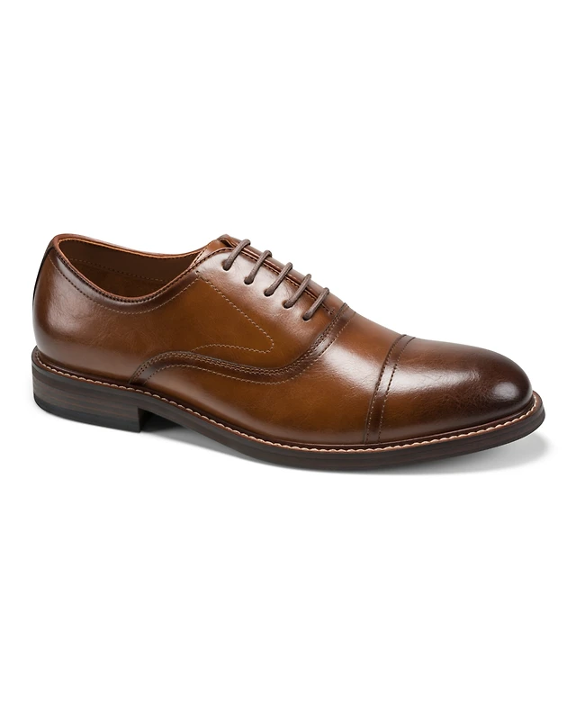 Kenneth Cole Reaction Leather Shoes Men\'s Dark Brown Lace-Up Oxfords 8M Kenneth Cole Reaction Mens 8 M Oxfords Lace Up Square Toe  main image 3