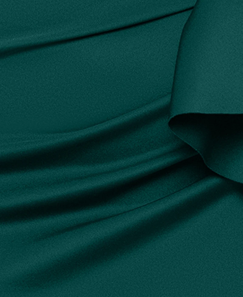 Xscape Plus V-Neck 3/4-Sleeve Dress