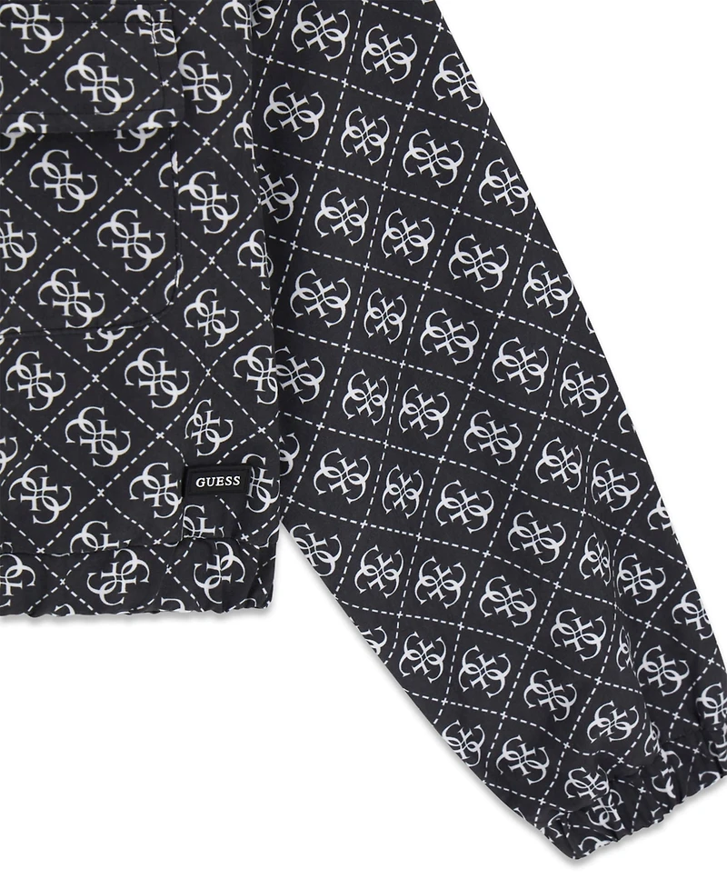 Guess Girls 7-16 All-Over Print Hooded Zip-Up Jacket