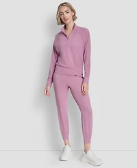 Dkny Women's Space Dye Half-Zip Top