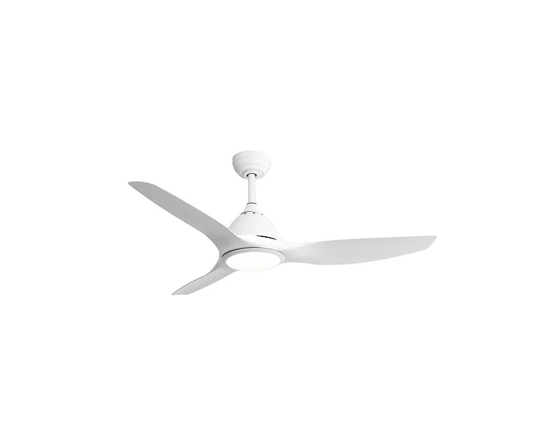 Sofucor 52-inch Modern White 3-Blade Ceiling Fan with Six Speed Remote Control and Timing Function for Indoor