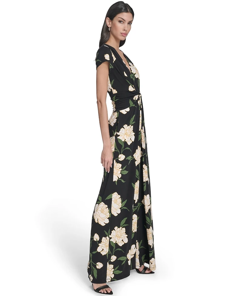 Vince Camuto Petite V-neck Short-Sleeve Jumpsuit