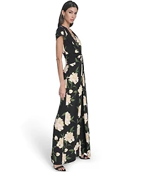 Vince Camuto Petite V-neck Short-Sleeve Jumpsuit