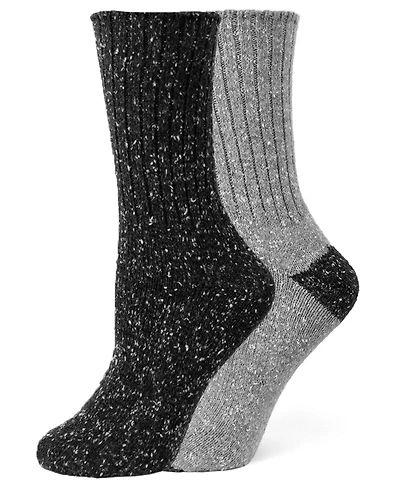 Hue Women's 2-Pack Tweed Rib Boot Socks