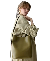 kate spade new york Halo Medium Smooth Leather Bucket Bag