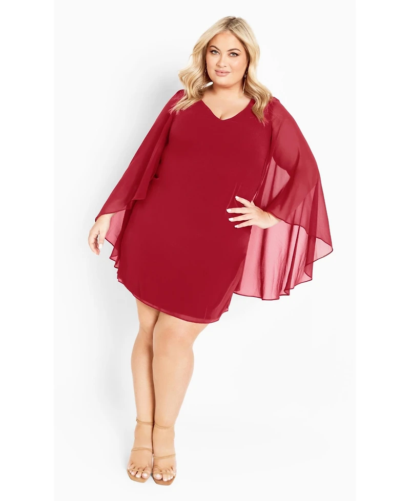 Avenue Women's Plus Nina Cape Dress