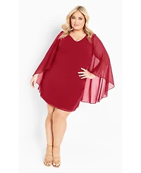 Avenue Women's Plus Nina Cape Dress