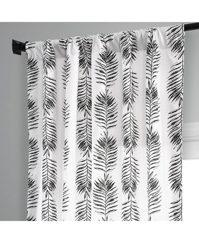 Half Price Drapes Sago Floral Printed Cotton Room Darkening Curtain