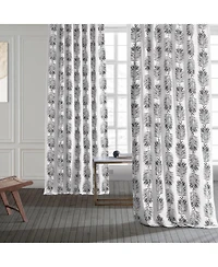 Half Price Drapes Sago Floral Printed Cotton Room Darkening Curtain