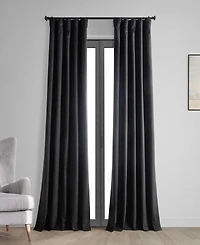 Half Price Drapes Millennial Grey Thermal Cross Linen Weave Blackout Curtain