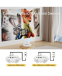 Artsea 1080P Mini Projector 9500L, Portable Hd Movie Projector for Laptop/Tv Stick/Hdmi/Usb/PS4/PS5/Smartphone