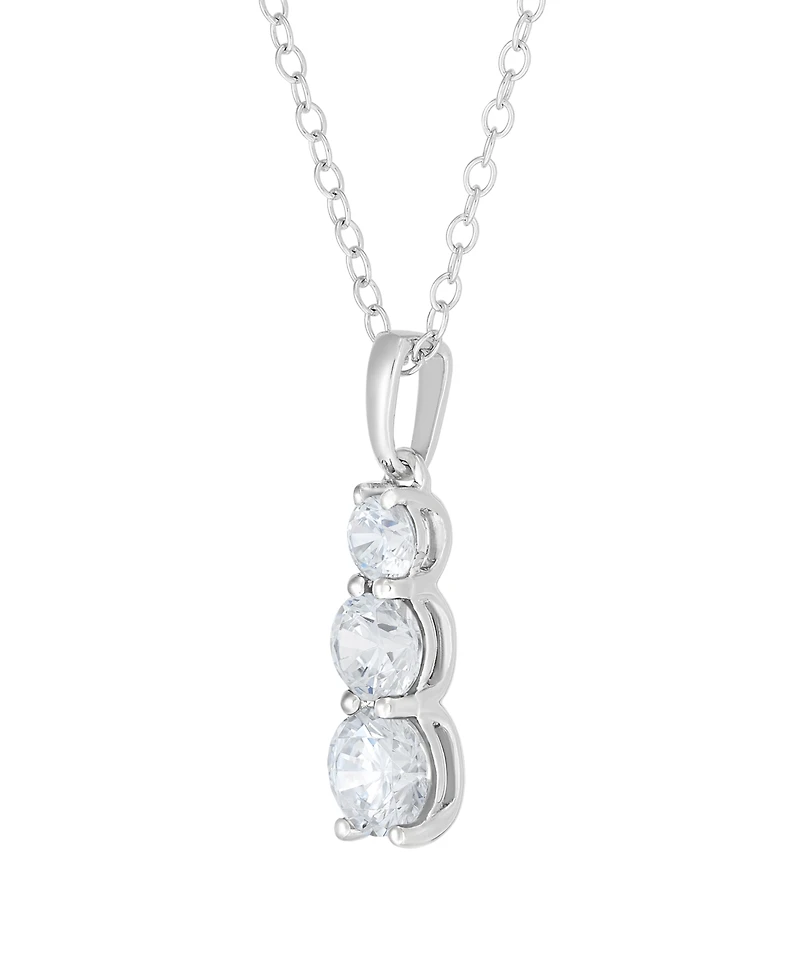 Forever Grown Diamonds Lab-Grown Diamond Pendant Necklace (1 ct. t.w.) in Sterling Silver Rhodium