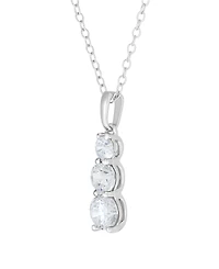 Forever Grown Diamonds Lab-Grown Diamond Pendant Necklace (1 ct. t.w.) in Sterling Silver Rhodium
