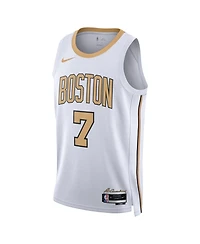 Nike Men's and Women's Jaylen Brown White Boston Celtics 2025/26 City Edition Swingman Jersey
