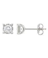 Macy's Diamond Stud Earrings (5/8 ct. t.w.) in Sterling Silver and 3k White Gold
