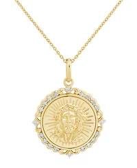 Macy's Diamond Pendant Necklace (1/10 ct. t.w.) in 10k Yellow Gold
