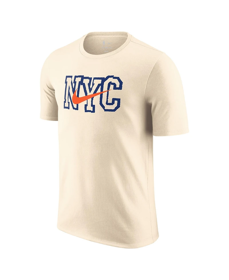 Nike Men's Natural New York Knicks 2025/26 City Edition Remix Essential Logo T-Shirt