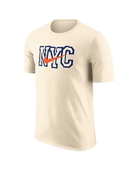 Nike Men's Natural New York Knicks 2025/26 City Edition Remix Essential Logo T-Shirt