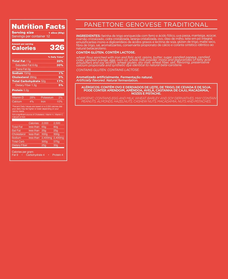 Ofner Panettone Traditional Cake, 17.64 oz