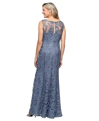 Alex Evenings Petite Sleeveless Embroidered Long Dress