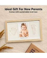 Duo Baby Hand and Footprint Kit, Handprint Newborn Photo Frame, Keepsake for New Mom