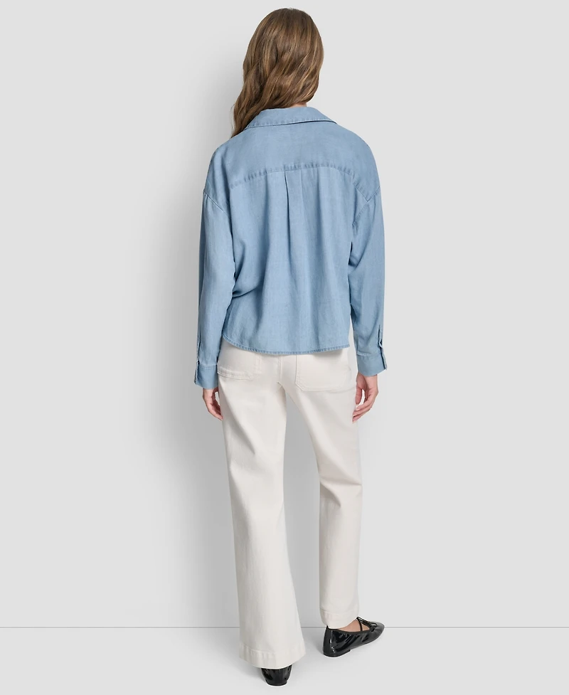 Dkny Jeans Women's Long-Sleeve Button Front Shirt