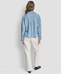 Dkny Jeans Women's Long-Sleeve Button Front Shirt