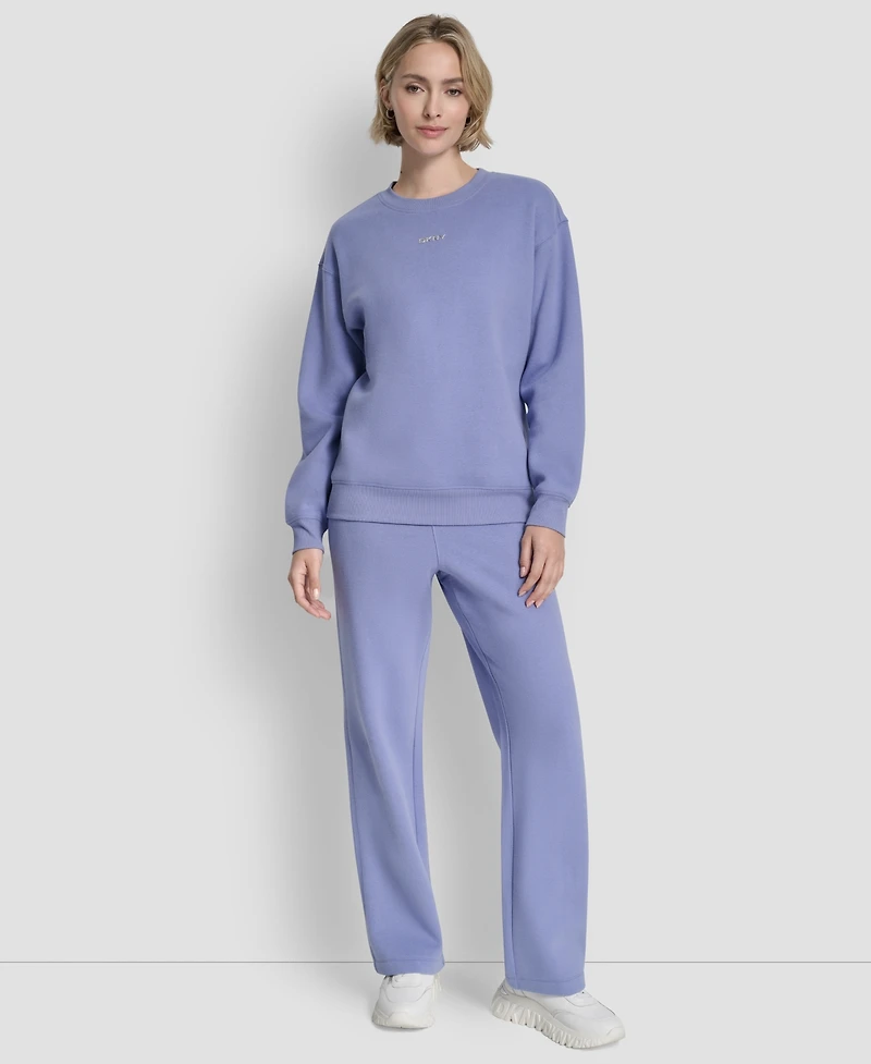 Dkny Sport Women's Metallic Crewneck Sweatshirt