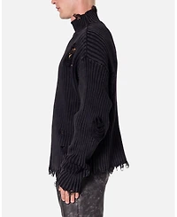 mnml Men's Distressed Crop Knit Sweater