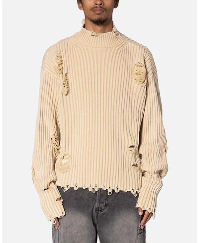 mnml Men's Distressed Crop Knit Sweater