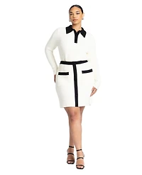 Eloquii Women's Pull On Sweater Mini Skirt