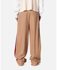 mnml Men's Pinstripe Velvet Trim Pants
