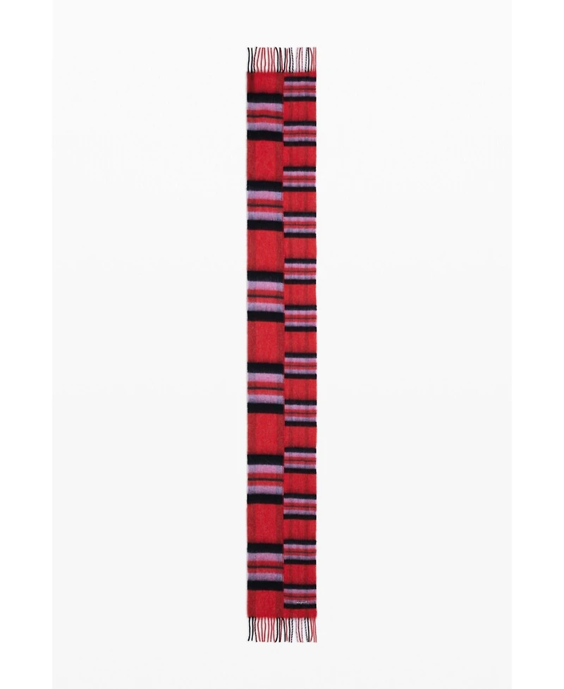 Desigual Women's Long Checkered Scarf