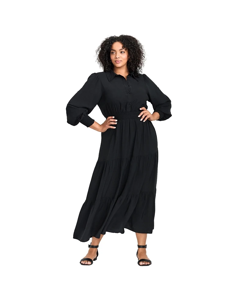 Avenue Women's Plus Shiloh Tiered Maxi Dress