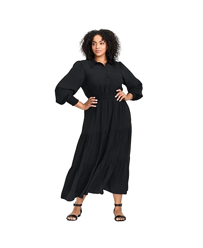 Avenue Women's Plus Shiloh Tiered Maxi Dress