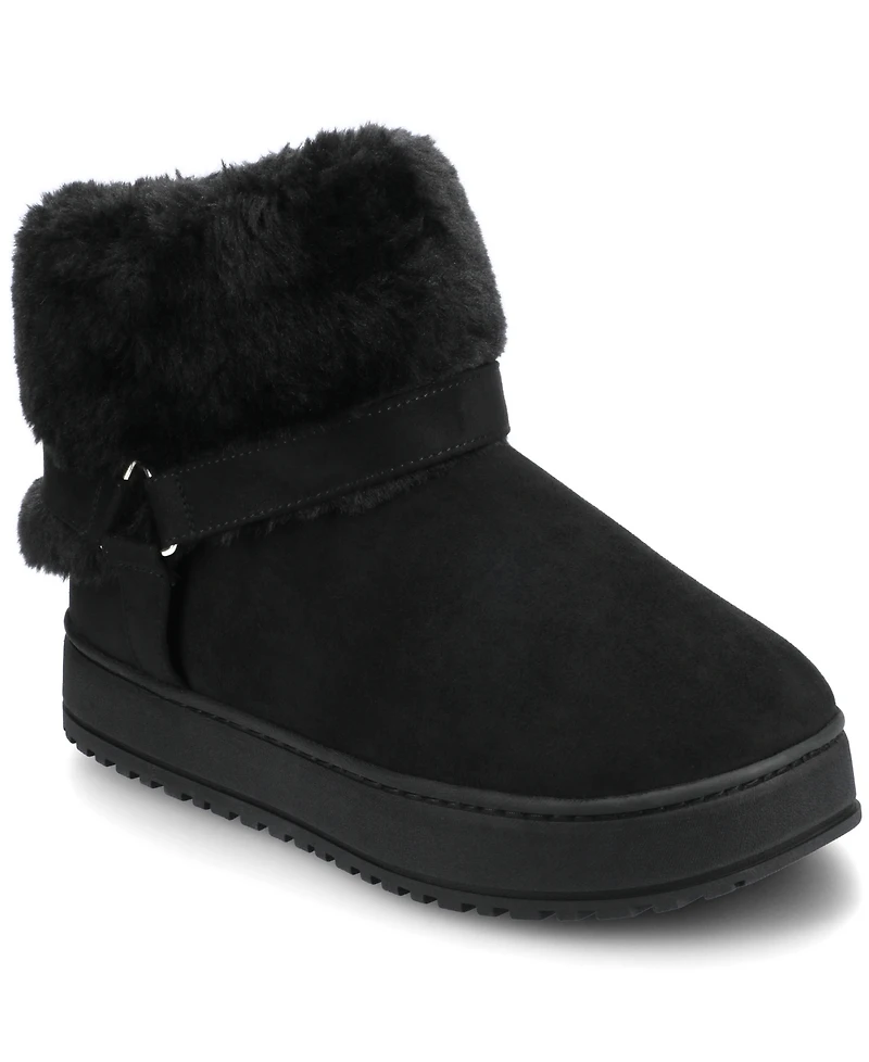 Journee Collection Women's Thada Round Toe Slipper Booties