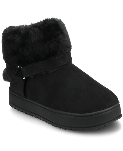 Journee Collection Women's Thada Round Toe Slipper Booties