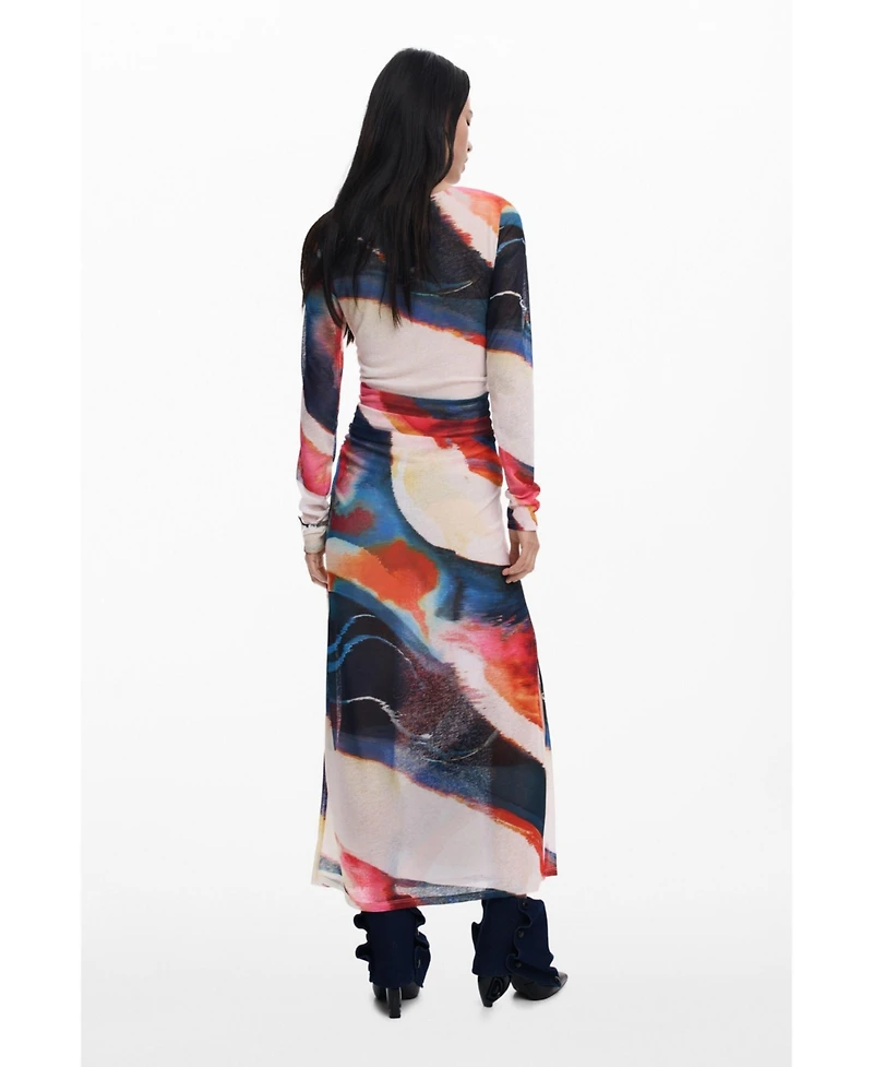 Desigual Women's Long dress with waves