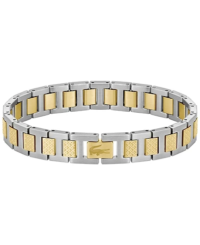 Lacoste Metropole Two Tone Stainless Steel Metal Link Bracelet