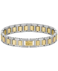 Lacoste Metropole Two Tone Stainless Steel Metal Link Bracelet