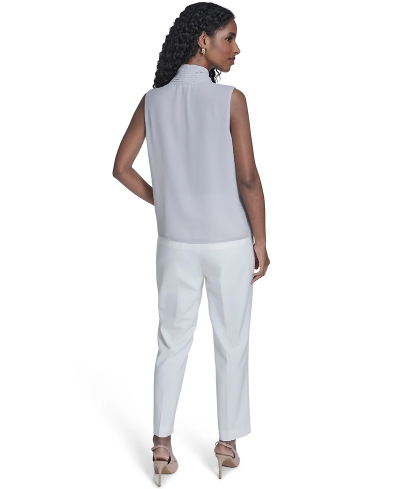 Calvin Klein Women's Sleeveless Chiffon V-Neck Top