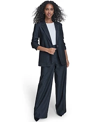 Calvin Klein Women's Faux Denim 3/4-Sleeve Jacket