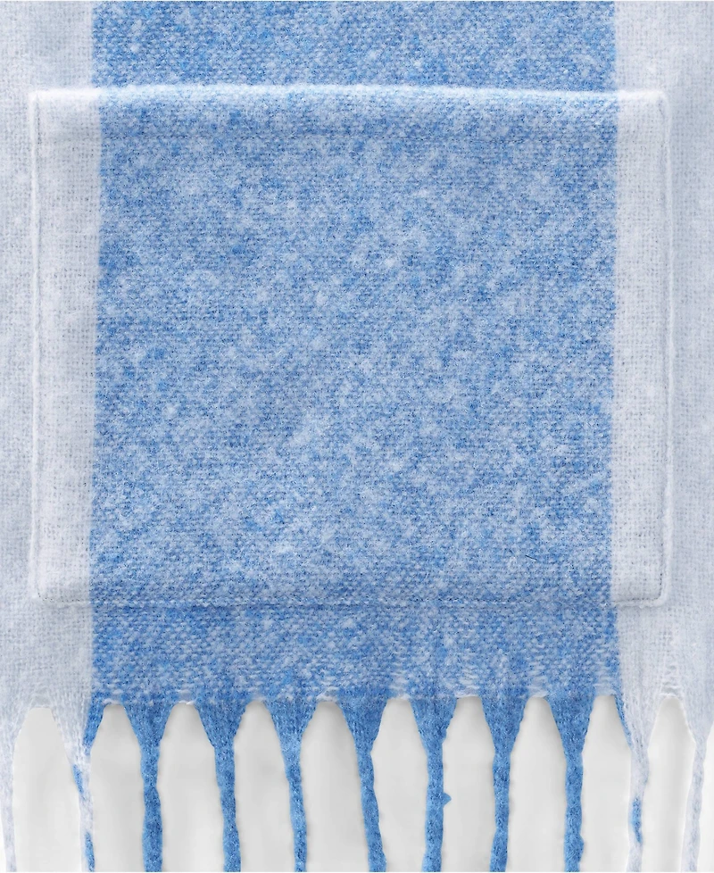 Lands' End Women's Brushed Blanket Fringe Scarf