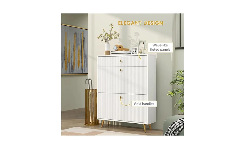 Slickblue 1Pc Mdf Adjustable Shelves for Entryway Shoe Storage Cabinet