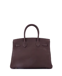 Pre-Owned Hermes Birkin 30 Handbag Brown Novillo with Gold Hardware