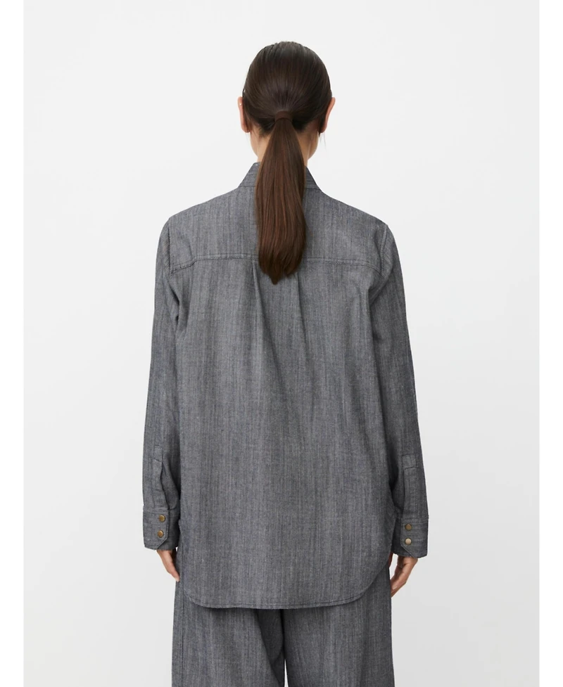 Masai Copenhagen Women's Long Sleeve Neck Tie Shirt