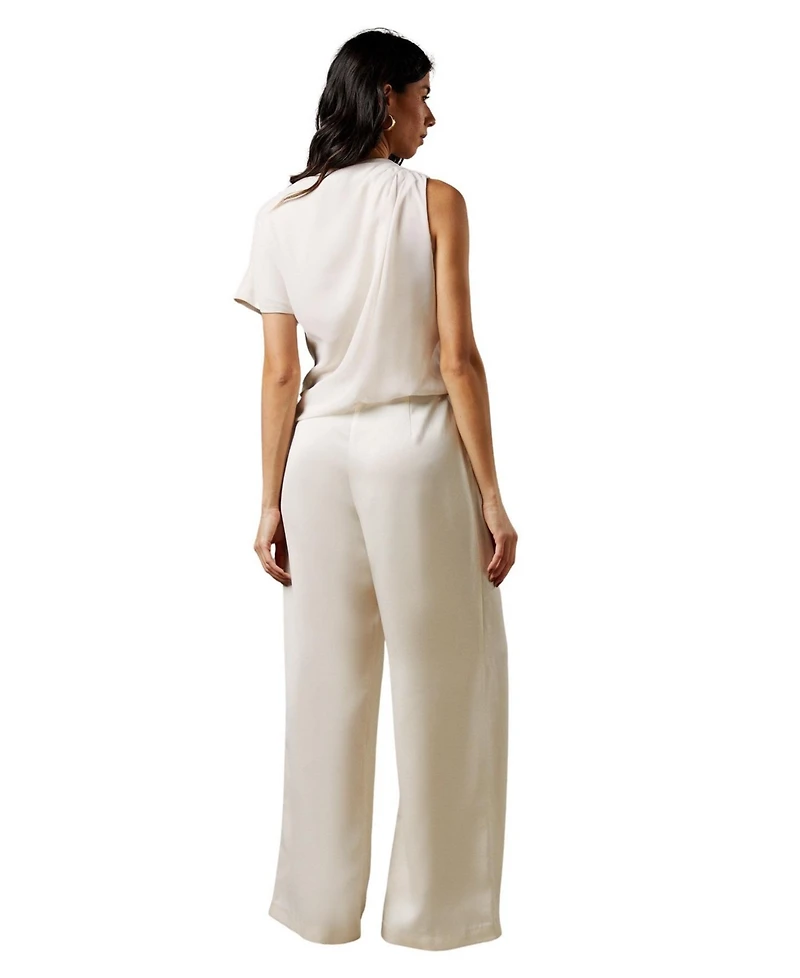 Warehouse Women's One Shoulder Drape Jumpsuit